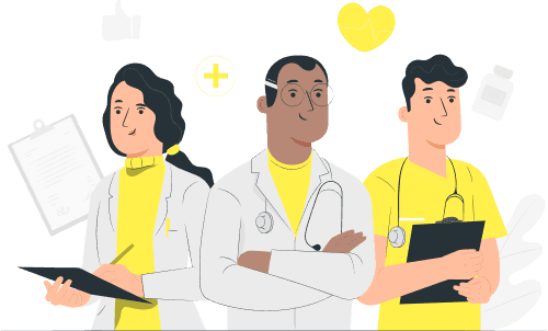 Imagen representativa de pacientes y dentistas